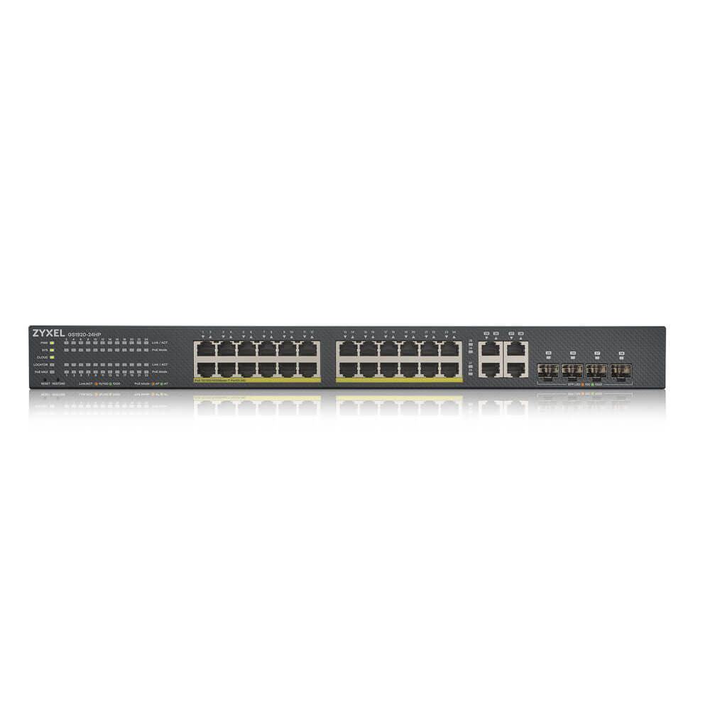 ZYXEL GS1920-24HP V2 24P 100-1000 + 4XDUALSFP L2 YONETILEBILIR HYBRID NEB